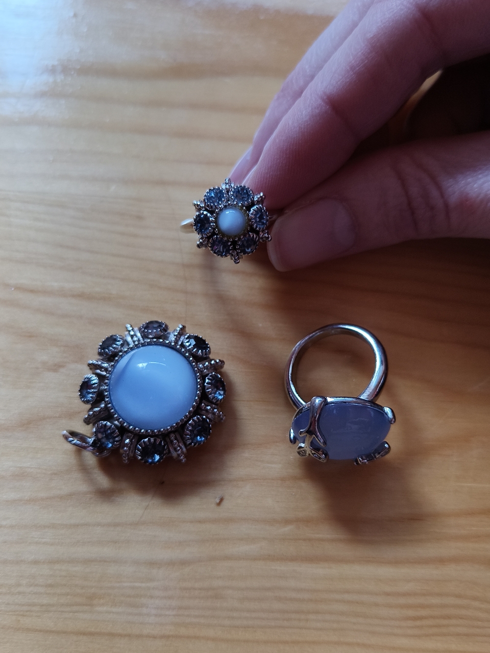 3 Pk - Avon Costume Jewelry, One Pendant, Two Rings